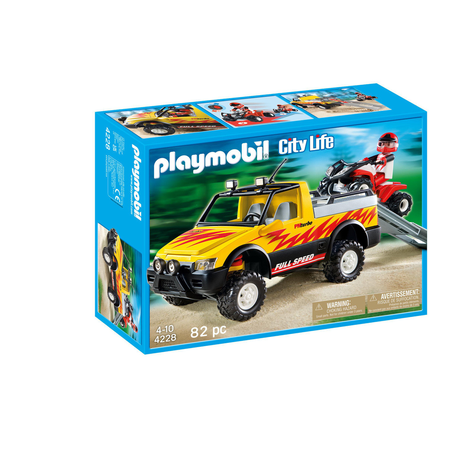 Pick-up et Quad de course rouge 4228 PLAYMOBIL