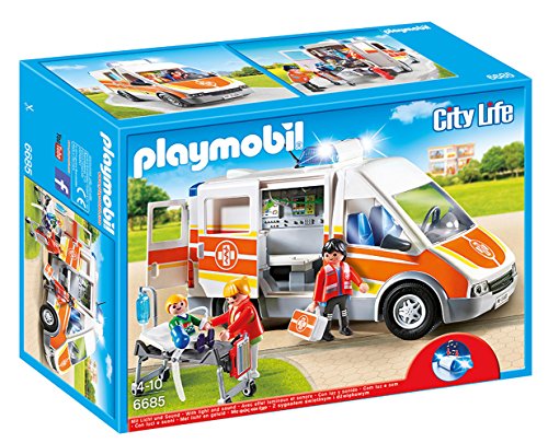 Playmobil - 6685 - ambulance avec gyrophare et sirène code EAN 4008789066855 