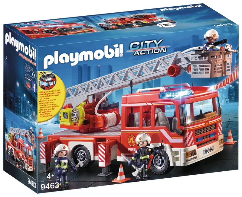 CAMION DE POMPIERS AVEC ÉCHELLE PIVOTANTE PLAYM...