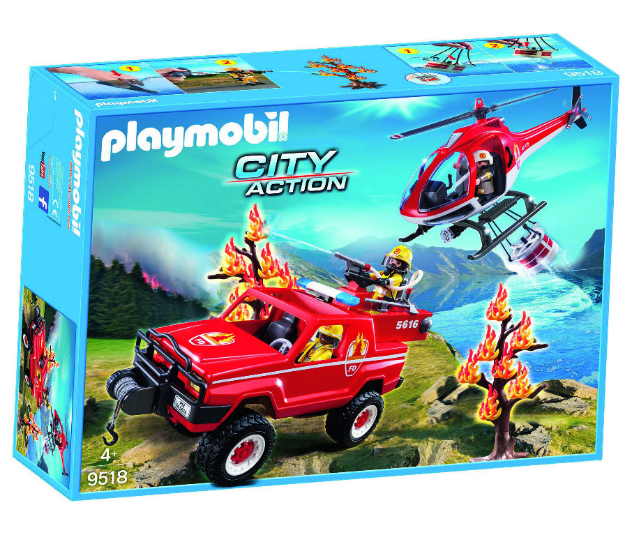 HÉLICOPTÈRE ET 4X4 DE POMPIERS