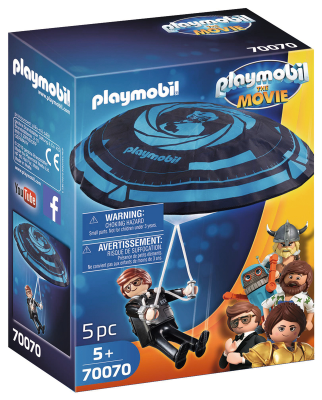 PLAYMOBIL THE MOVIE REX DASHER AVEC PARACHUTE P...