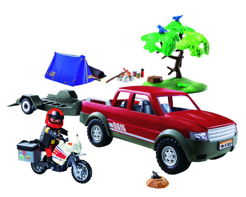 PICK-UP ET MOTO AVEC TENTE