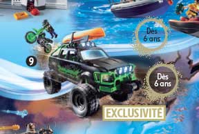 VÉHICULE TOUT-TERRAIN ET MOTO-CROSS PLAYMOBIL