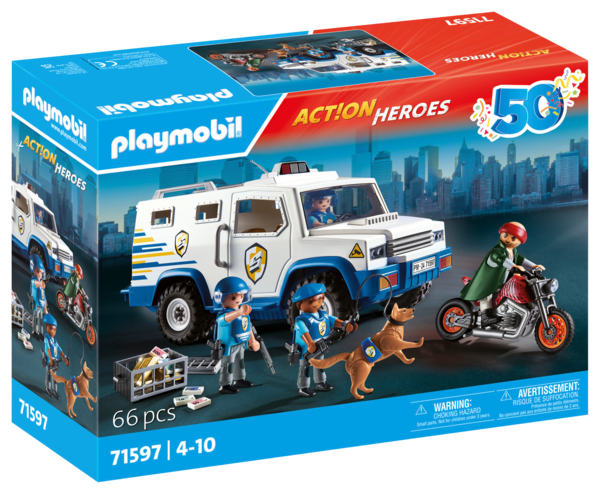 PLAYMOBIL Fourgon blindé avec convoyeurs de fonds code EAN 4008789715975 