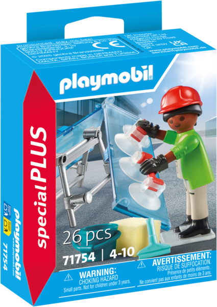 PLAYMOBIL VITRIER AVEC DEUX VITRES ET ACCESSOIRES code EAN 4008789717542 
