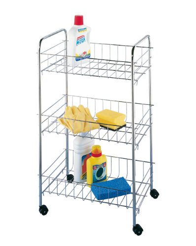 12102100 florenz etagère à roulettes chromé