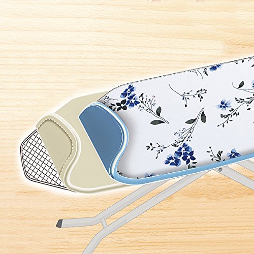 Wenko WENKO housse de table à repasser céramique universelle 1180993500 floral bleu-hightech hitzereflexion easy glide, universel, pour jusqu'à xXL coton multicolore code EAN 4008838128459 