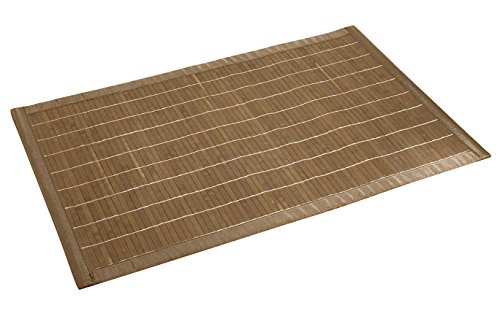WENKO 17995100 Tapis de bain Bambou Marron Fonc...