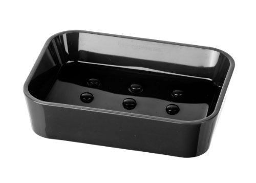 20331100 candy porte-savon pvc noir 12 x 9 x 3 cm