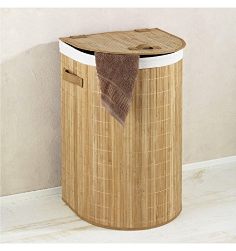- panier à linge bambou demi cercle -