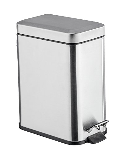 22159100 square poubelle à pédale acier inoxyda...