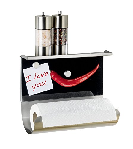 Wenko 53400100 peppéroni porte-rouleau magnétique avec support de rangement métal multicolore 28 x 28 x 13 cm code EAN 4008838594568 