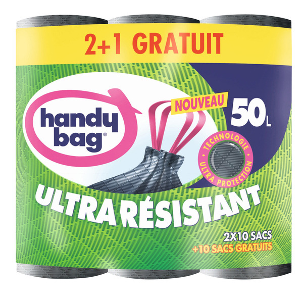 Sacs Poubelle Poignées Coulissantes Ultra Résis...