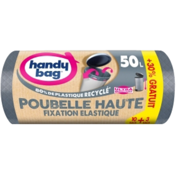 Sacs poubelle haute 50L + 30%  offert (1 roulea...