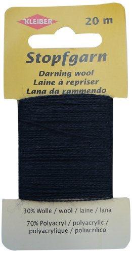 Laine à repriser, noir