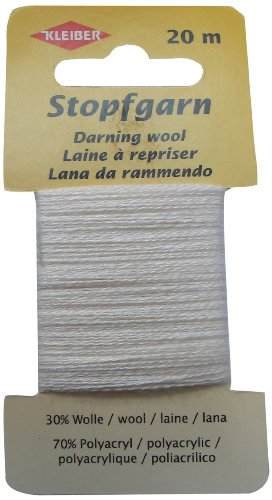 Laine à repriser, blanche