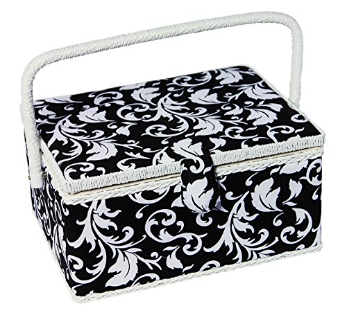 Grand panier de couture rectangulaire en osier ...