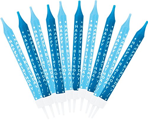 - 551518 - 10 bougies anniversaire garçon bleu