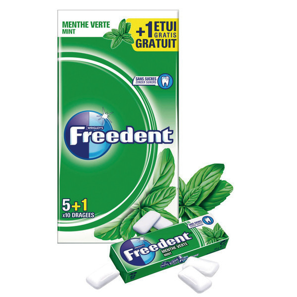 Chewing-gum dragées sans sucres menthe verte