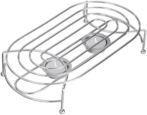 218221 chauffe plat chromé 28 x 14,5 x 3,5 cm