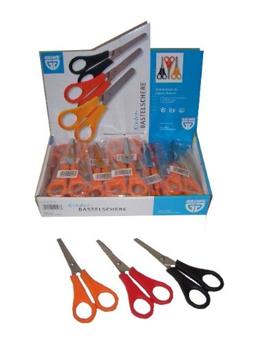 GRÄWE Lot de 25 paires de ciseaux pour enfant P...