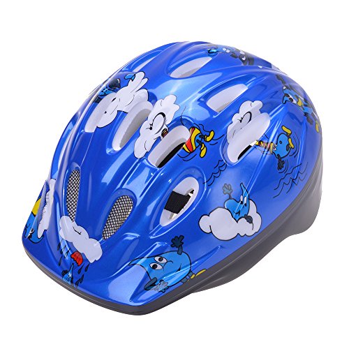 46610 casque vélo enfant - bleu - 46-55 cm