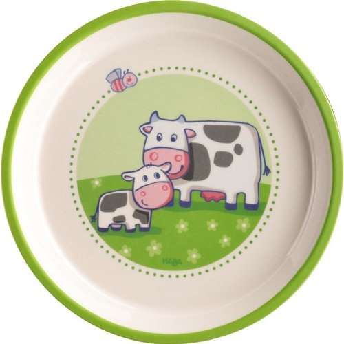 Assiette en mélamine - A la ferme : 18 cm