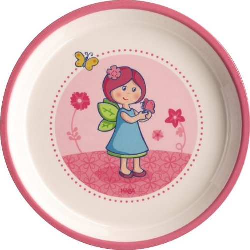 Assiette en mélamine - Elfe fleurs : 18 cm