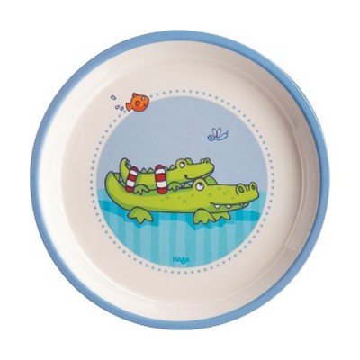 Assiette en mélamine - Gentils crocodiles : 18 cm
