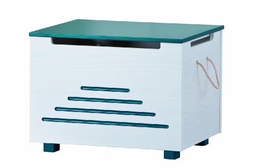 20703000 andreas kidz coffre à jouet blanc/pétr...