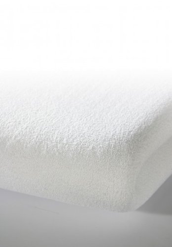 ALVI drap-housse tissu éponge blanc berceau 50x100
