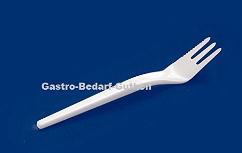 Unbekannt Lot de 250 Fourchette à Gâteaux/Snack Fourchette avec scie - Blanc code EAN 4010494063128 