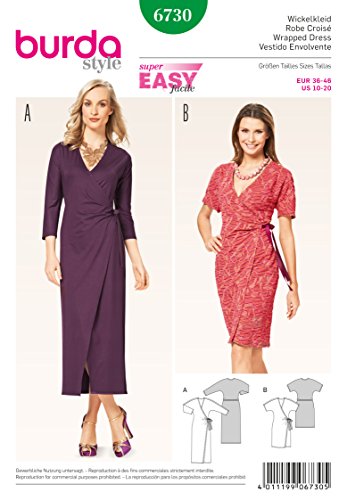 6730 patron de robe croisée blanc