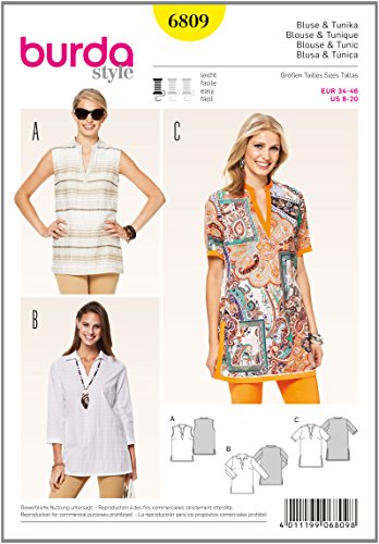 B6809 patron de blouse et tunique