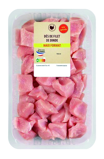 DÉS DE FILET DE DINDE MAXI FORMAT