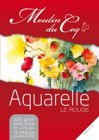 Bloc aquarelle 325 gr 12 feuilles 24x32cm
