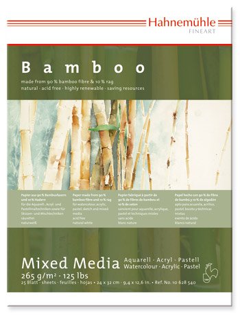 Bloc Aquarelle Bamboo Mixed Media 24x32 - 265gr...