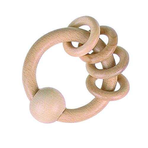 Hochet - naturel avec anneaux