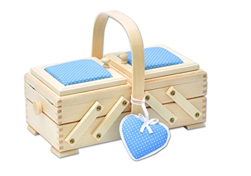 Aumuller Korbwaren Boîte à couture 2 niveaux en...