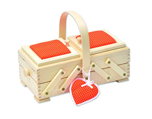 Aumuller Korbwaren Boîte à couture 2 niveaux en...