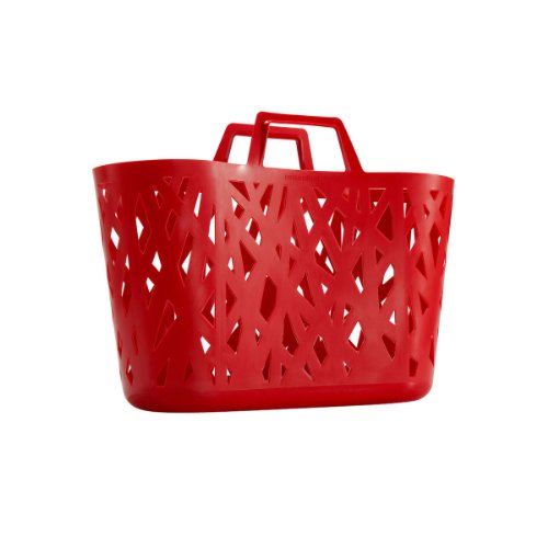 Hr3004 cabas de courses rouge  plastique