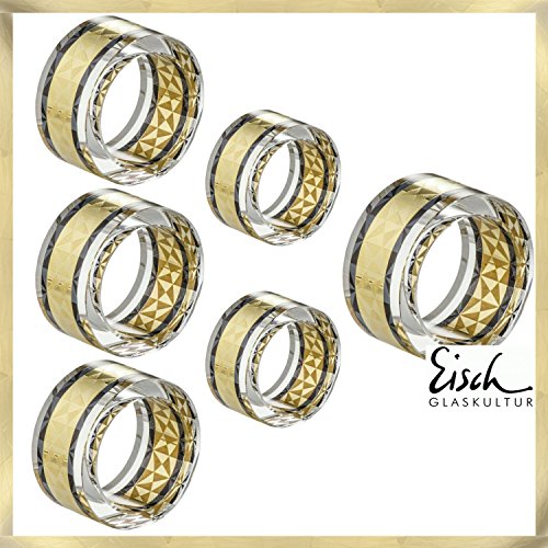 Serviettes delor - lot de 6 anneau - diamètre 5...