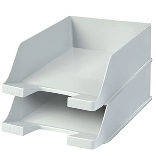 Han Lot de 2 corbeilles à courrier - Gris clair...