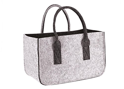 Sac en feutre gris/gris foncé bicolore 24 x 38 ...