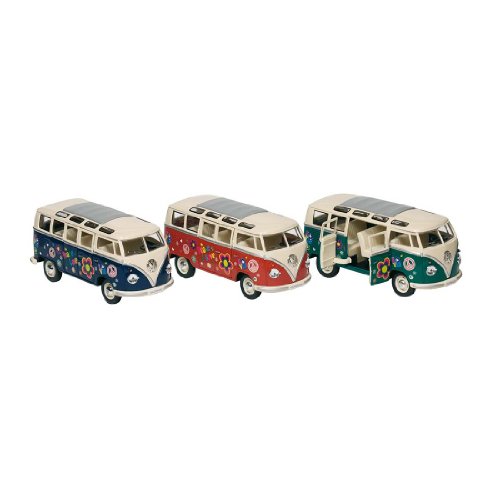 Goki Volkswagen Classical Bus (1962), rouge, en métal, 1:24 code EAN 4013594121767 