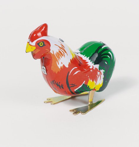 Coq en métal - jouets nostalgiques
