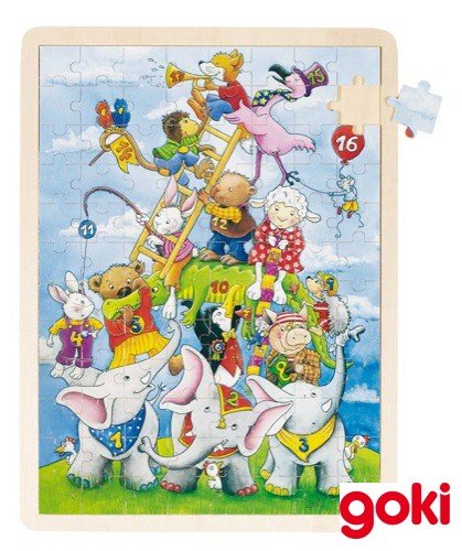 - puzzle bébés et enfants - puzzle en bois la pyramide des animaux, 96 pièces 4013594578264 Goki - puzzle bébés et enfants - puzzle en bois la pyramide des animaux, 96 pièces 4013594578264 Goki