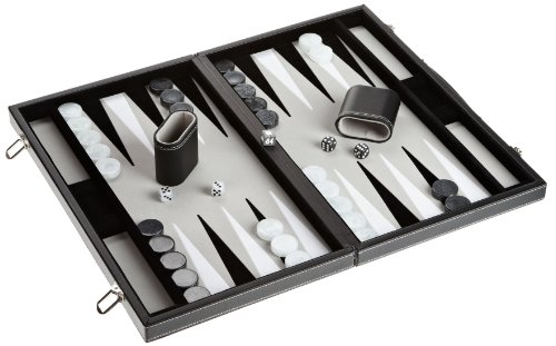Backgammon Philos Spiele - Coffret backgammon en cuir synthétique incrusté code EAN 4014156017214 