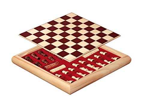- 2803.0 - echecs - dames set - boîte - bois
