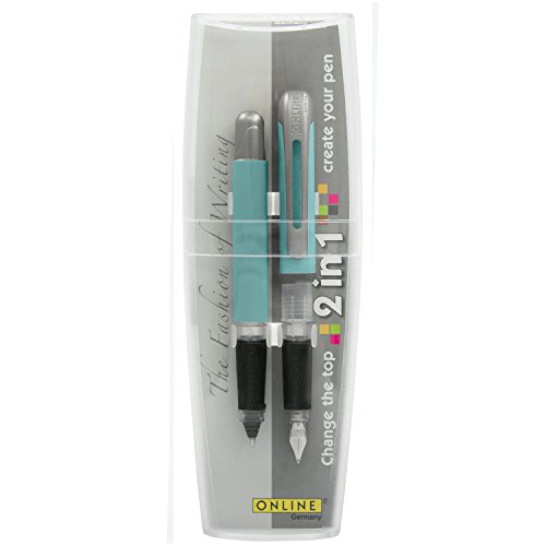 Online En Ligne 12100 - Set d'écriture Two in One College II, Roller et embout pour stylo-plume, menthe code EAN 4014421121004 